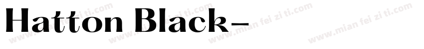 Hatton Black字体转换